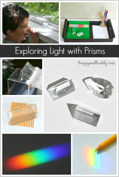 Exploring Light Using Prisms (Rainbow Science for Kids) ~ BuggyandBuddy.com