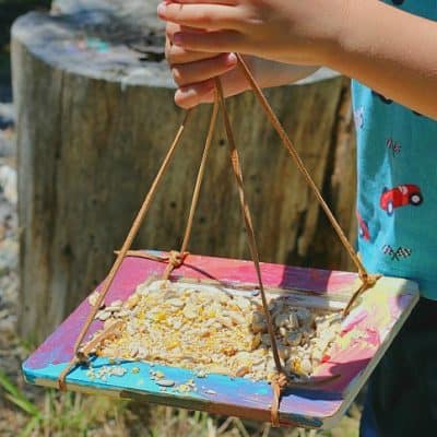 Crafts for Kids: Homemade Bird Feeders Using Frames