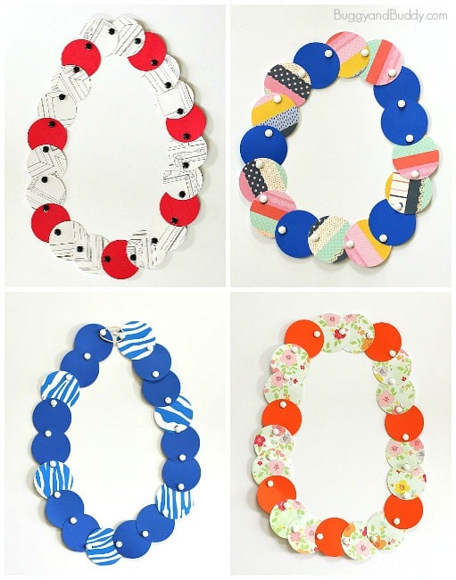 Mod Paper Circle Necklace Craft for Kids ~ BuggyandBuddy.com