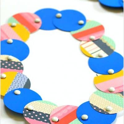 Fine Motor Paper Circle Necklace for Kids