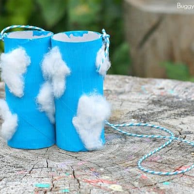 Toilet Paper Roll Binoculars Craft for Cloud Observation