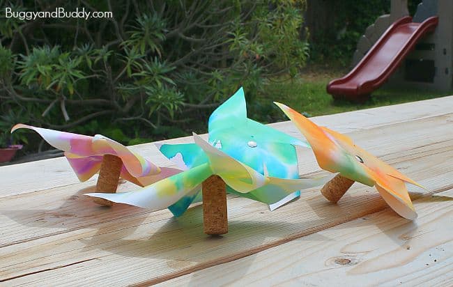 STEM and STEAM Activity for Kids: Paper Helicopter Pinwheels
