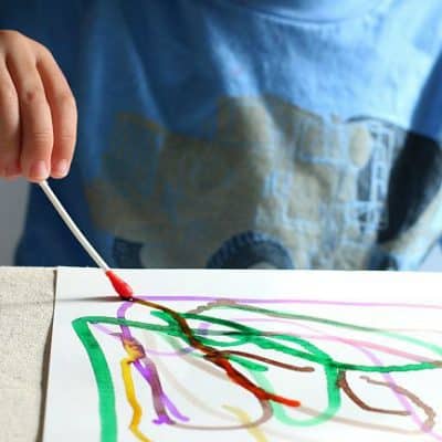 Q-Tip Painting for Kids Using Watercolors