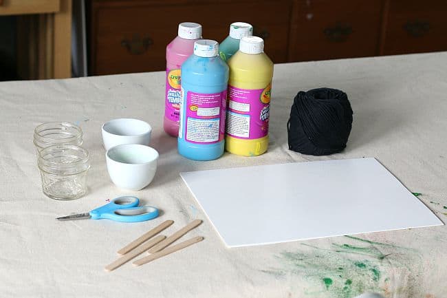 process art for preschoolers: painting with yarn