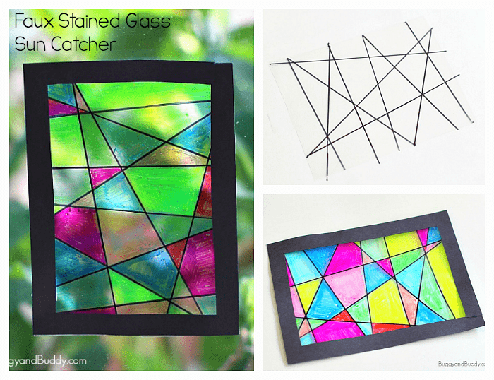 Faux Stained Glass Sun Catcher Craft for Kids