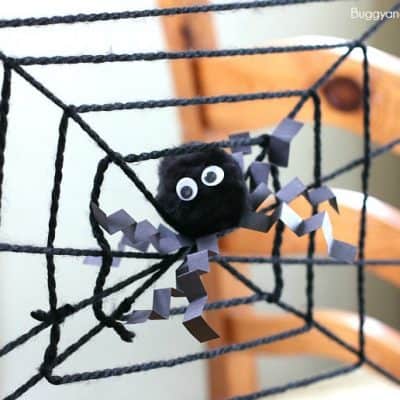 Spider Web Science Activity for Kids for Halloween