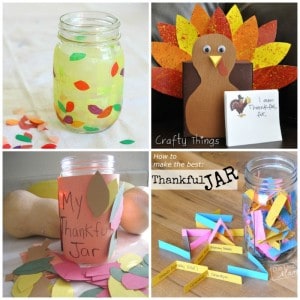 gratitude jars and thankful jars for Thanksgiving