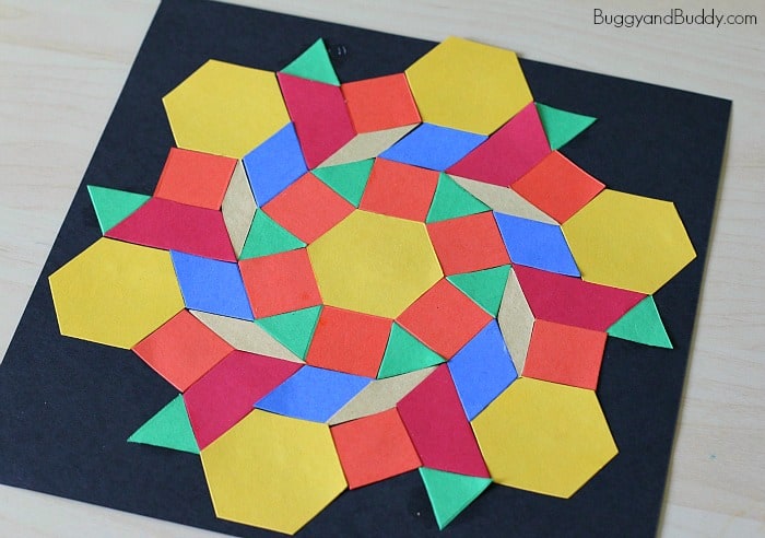 paper pattern block symmetry craft