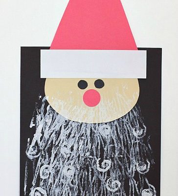 Santa Craft for Kids with Printed Beards