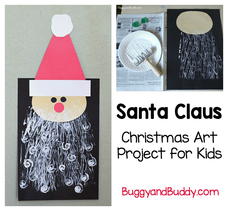 Santa Claus Printing Art Project for Kids