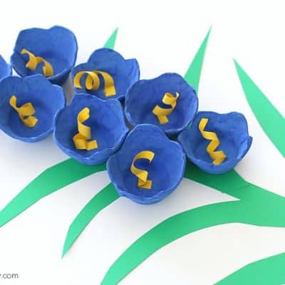 Bluebells Egg Carton Flower Craft for Kids
