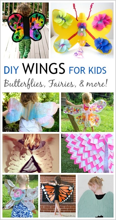 DIY Wings for Kids: Tutorials for making butterfly wings, fairy wings, bat wings, angel wings and more! 