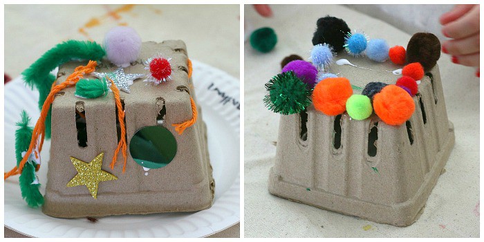 making houses for pet rocks- craft for kids