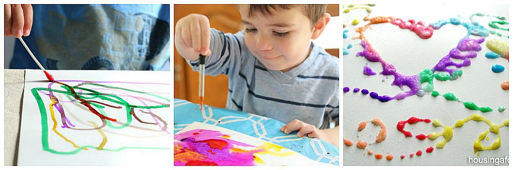process art activities for kids using watercolors