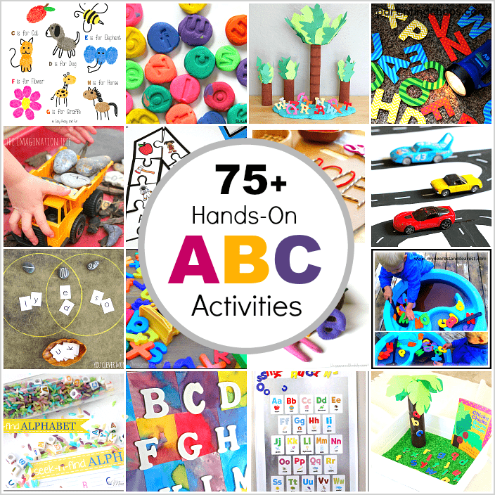 75+ Hands-On Ways for Kids to Explore the Alphabet: Practice letter recognition, letter sounds, letter writing, and explore the ABC's through sensory play!