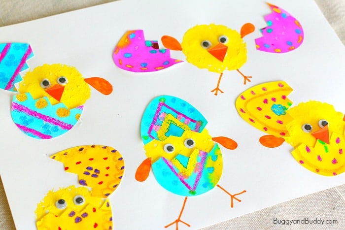 Hatching Spring Chicks Craft for Kids: Perfect art project for spring!