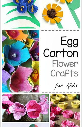 Egg Carton Flower Crafts for Kids- Perfect for spring or Mother's Day!