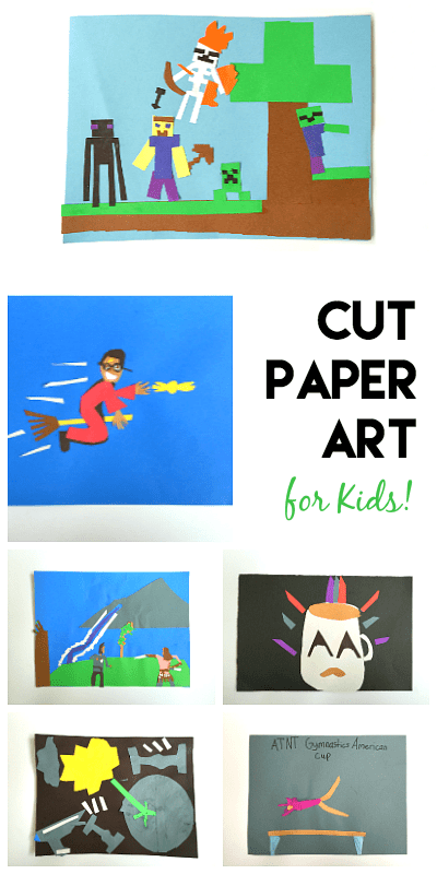 Easy Art Project for Kids: Cut Paper Art 