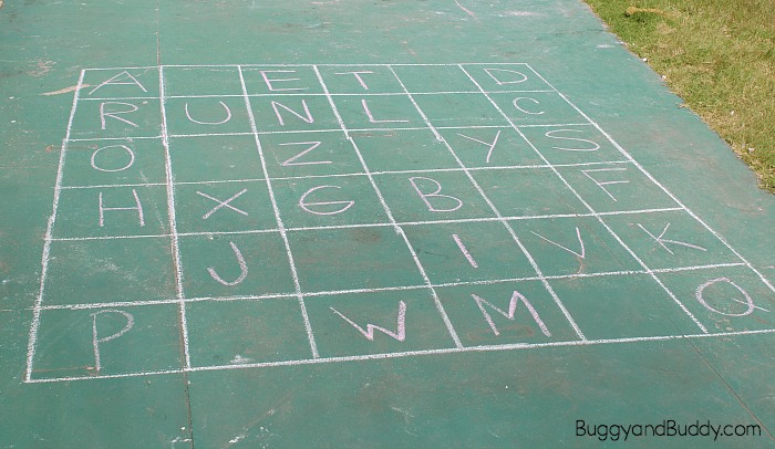ABC Sidewalk Chalk Game