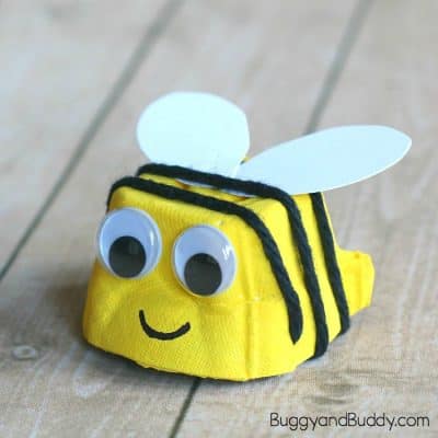 Egg Carton Bee Craft for Kids