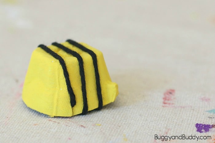 egg carton bee craft
