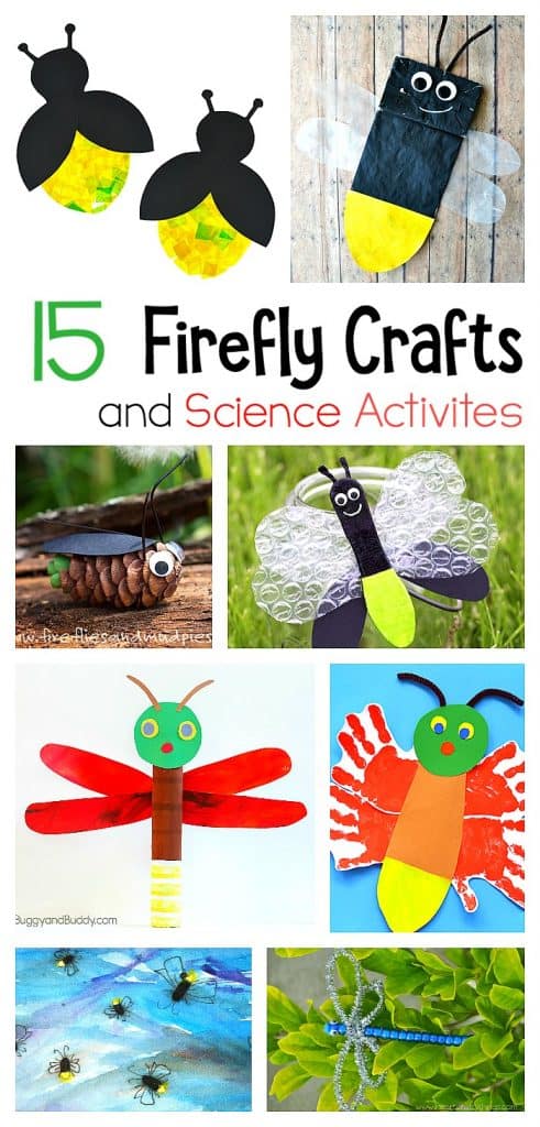 Firefly crafts and science activities for kids: lightning bug crafts for summer- including STEM / STEAM ideas!