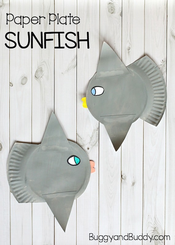 paper plate ocean sunfish craft for kids