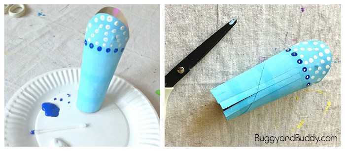 paper towel roll jellyfish craft for kids