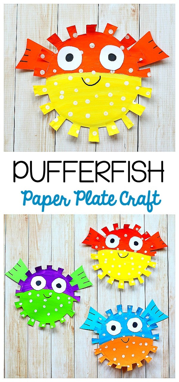 Paper Plate Pufferfish Craft for Kids