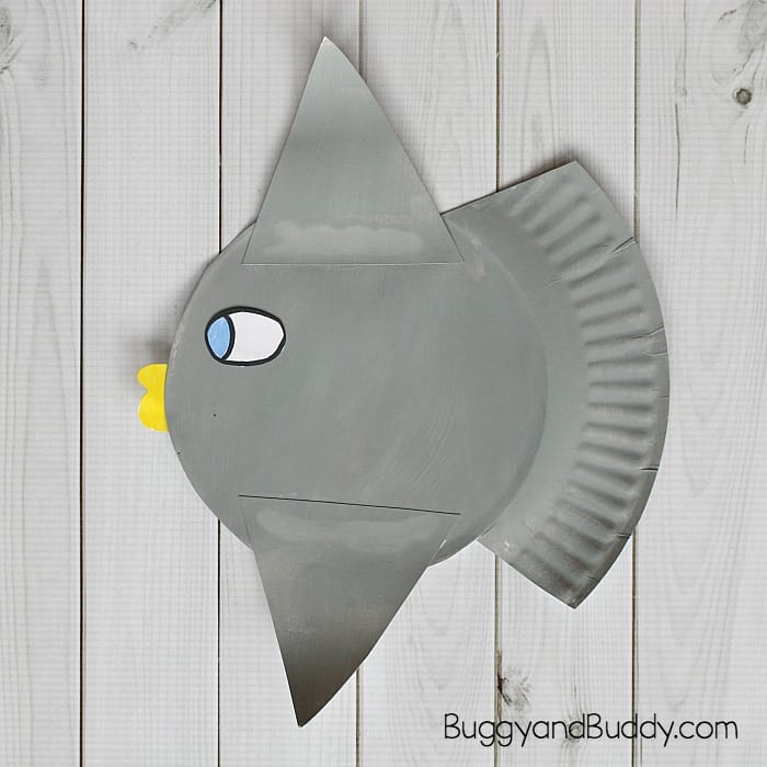 paper plate ocean sunfish craft for kids