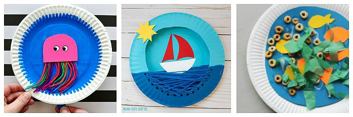 ocean paper plate crafts for kids