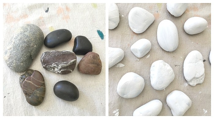 painting rocks with kids