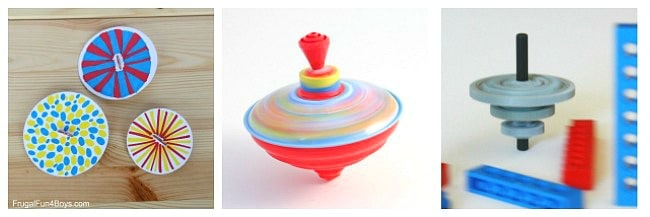 spinning top science for kids and top craft for kids
