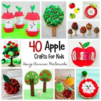 40 Apple Crafts for Kids Using Common Crafting Materials