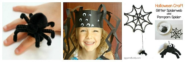 spider and spiderweb crafts for kids for halloween