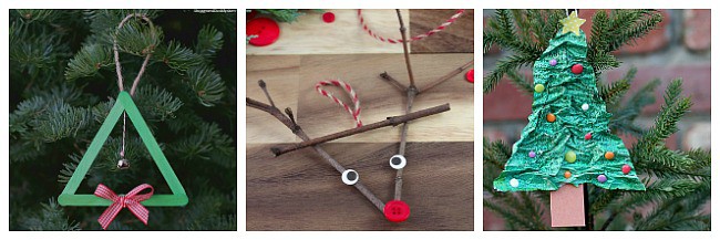 super cute Christmas ornaments for kids to make for the Christmas tree