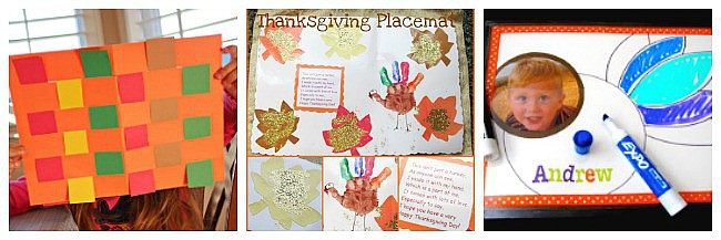 thanksgiving placemat crafts and activities for kids
