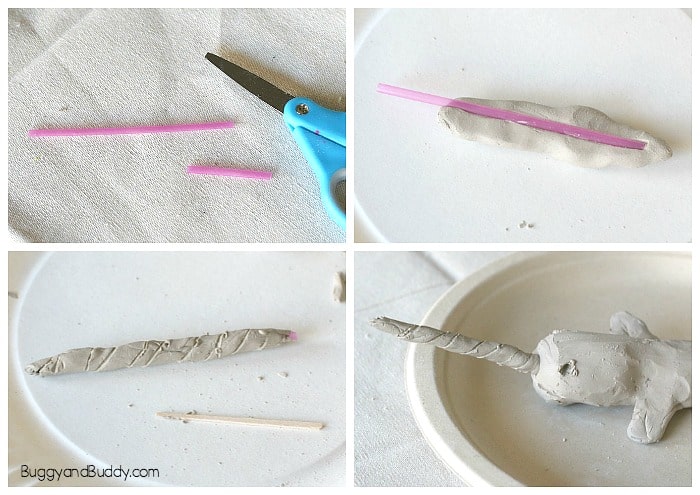 clay narwhal art project for kids
