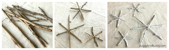 Twig Snowflake Craft for Kids