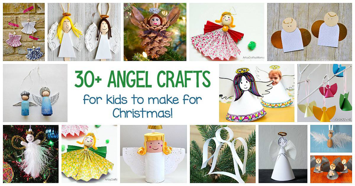 30+ Angel Crafts for Kids using paper plates, pinecones, clothespins, cups, and more! Perfect for Christmas!