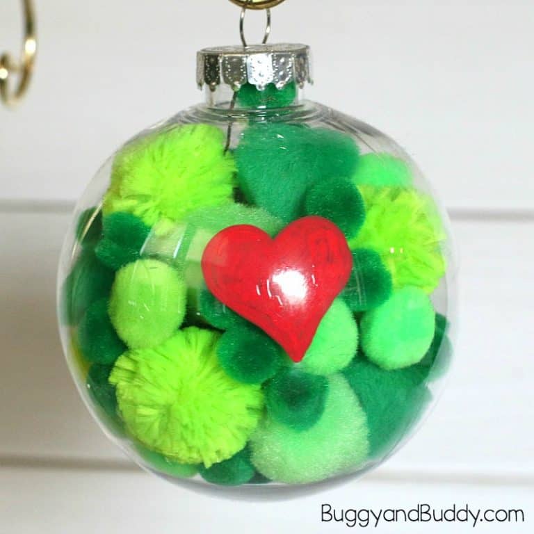 How the Grinch Stole Christmas by Dr. Seuss: Homemade Grinch Ornament Craft for Kids