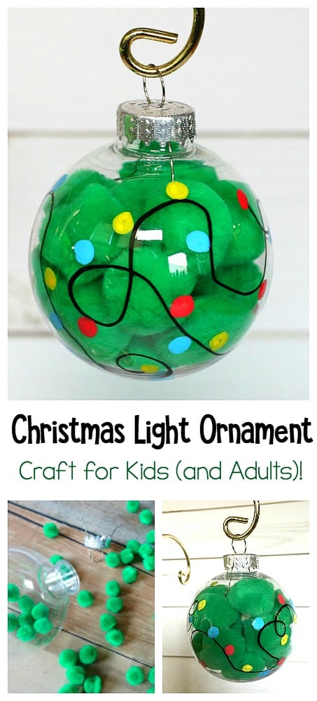 Christmas Light Ornament Craft for Kids - Buggy and Buddy