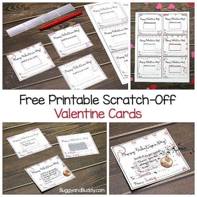 Free Printable Scratch-Off Valentine Cards for Valentine’s Day