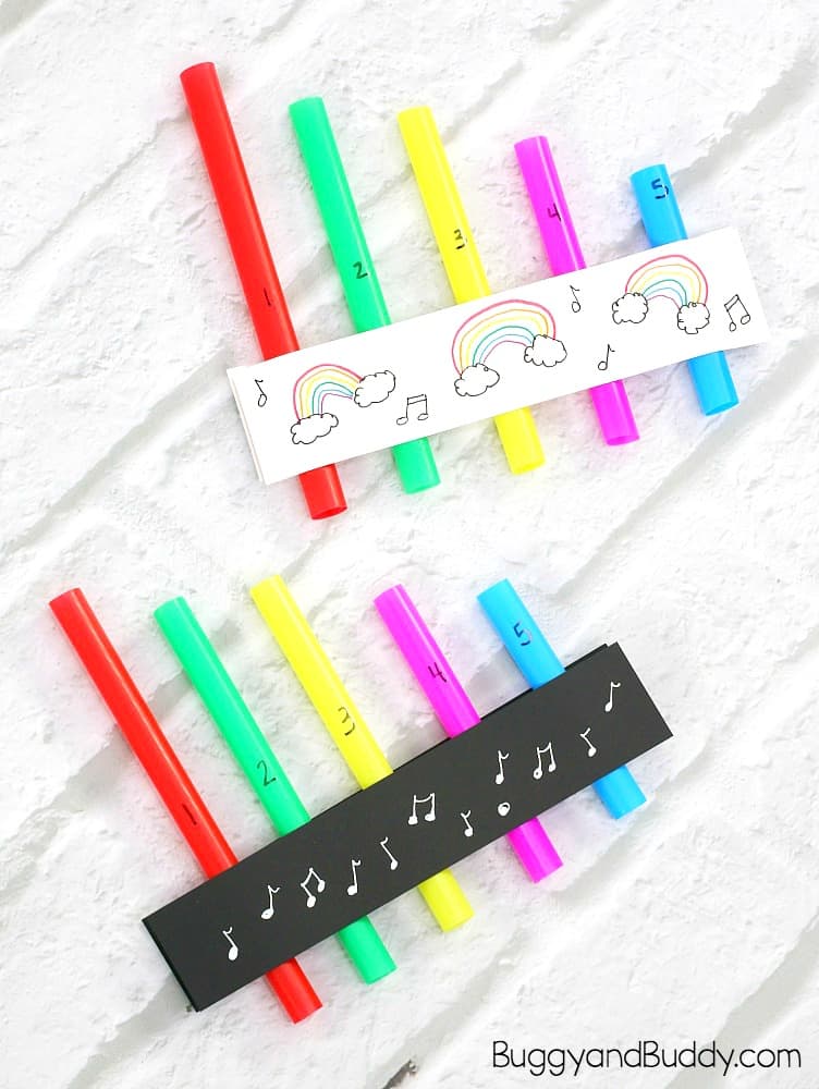 Homemade Pan Flutes for Kids with Free