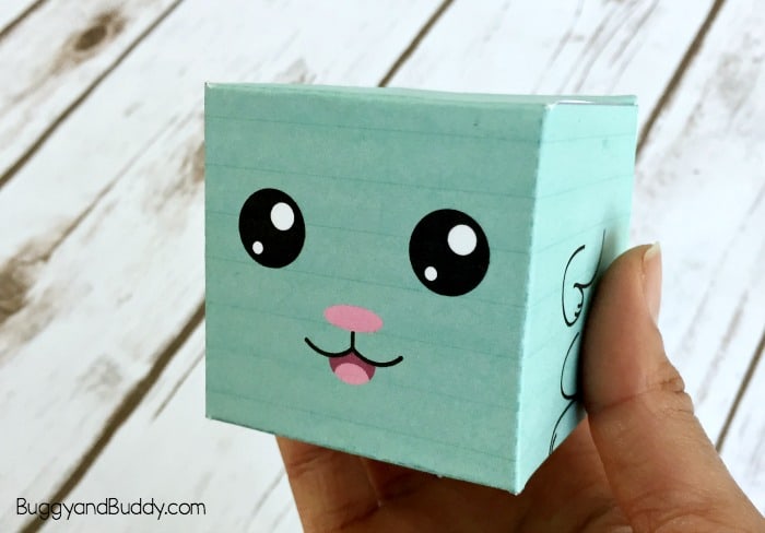 easter craft for kids: bunny box