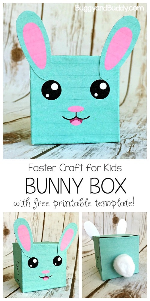Easy Easter Craft for Kids: Bunny Box Free Printable Template