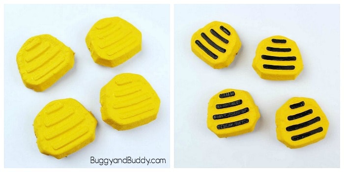 paint your bodies for your bumble bee craft for kids