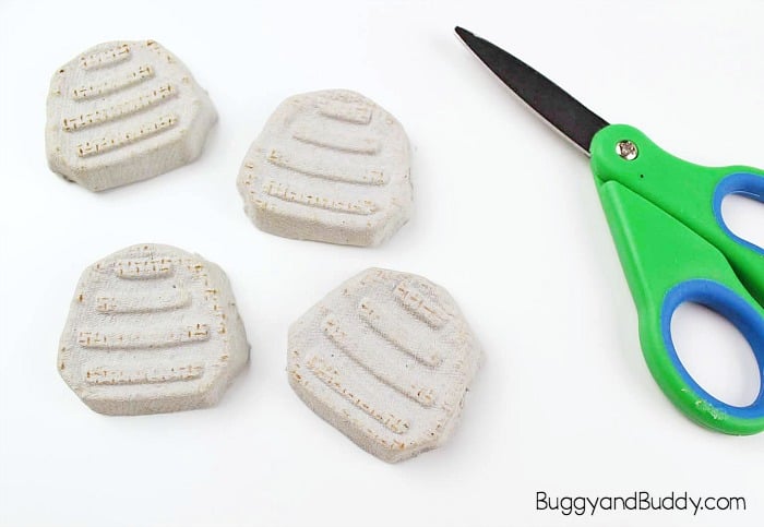materials for bumble bee craft for kids using recycled materials
