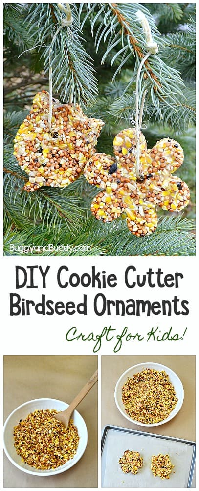 How to make cookie cutter birdseed ornaments craft for kids