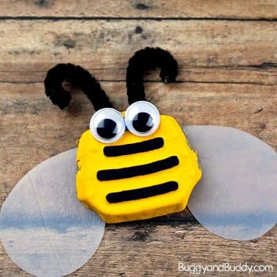 Bumble Bee Craft for Kids Using Recycled Materials